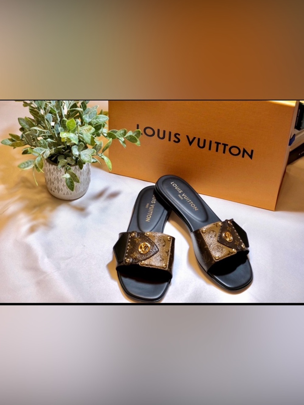 Louis Vuitton Frame Flat Mule Women's Sandals